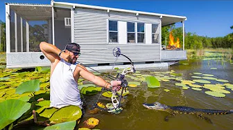 Wildest HouseBoat BowFishing Challenge EVER! (Houseboat Caught Fire!!)