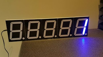 Arduino XXL 7-segment display - blue