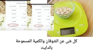 الشوفان: كل شئ عن الشوفان /السعرات/البروتين/كمية الكربوهيدرات/مع طريقة لحساب سعرات الملعقة الواحدة