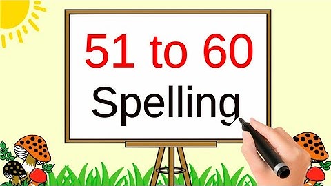 51 to 60 spelling in english | fifty one to Sixty number names | Number name 51 to 60  | toppo kids