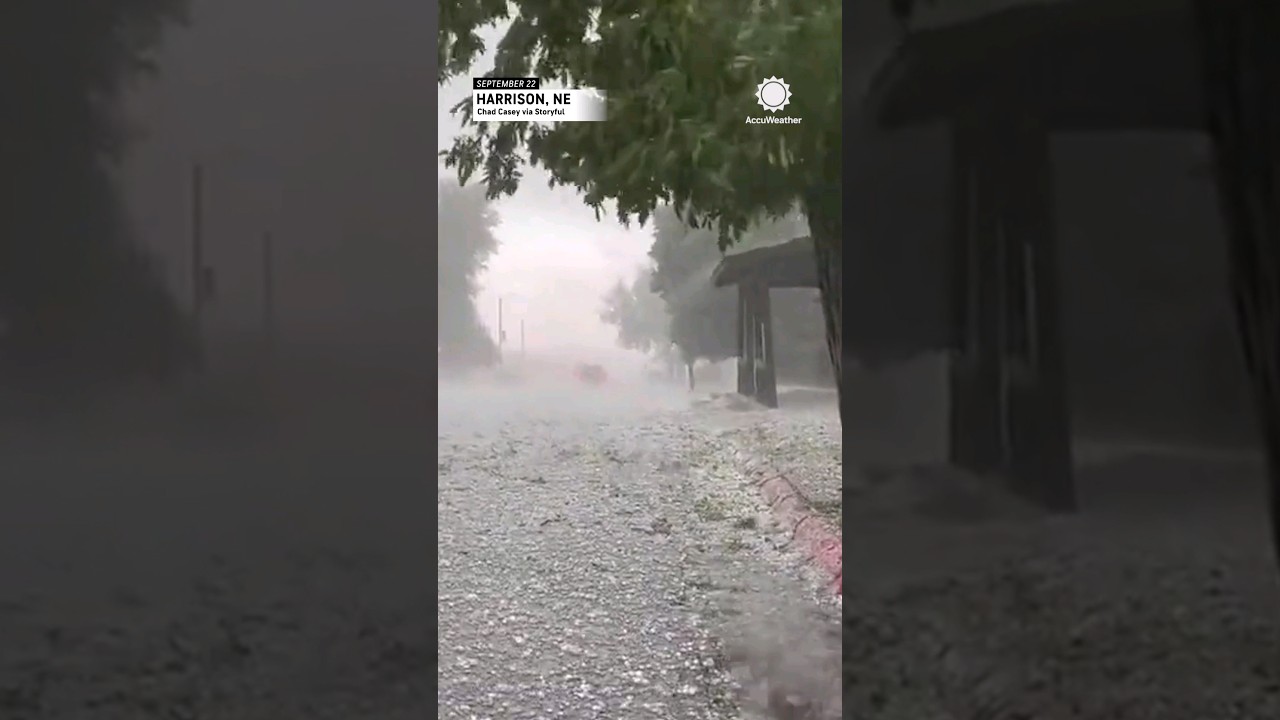 Huge hail shreds trees in Nebraska | AccuWeather