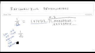 Rationalize Denominators with a Single Term