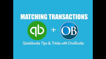 How to Match Transactions in QuickBooks
