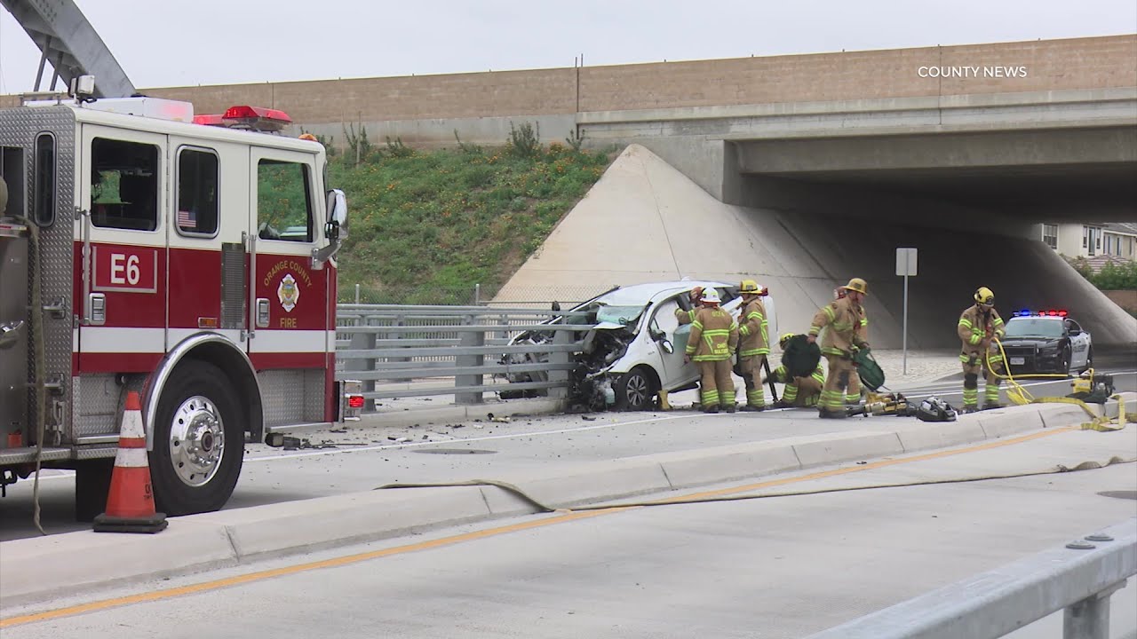 Person Dead After Car Is Impaled By Guardrail | Tustin, CA - YouTube