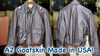 LL Bean A2 Flight Jacket Goatskin Made In USA in 4k UHD