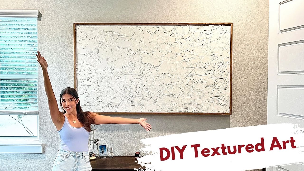DIY Textured Art - Home Decor on a Budget | Builds by Maz - YouTube