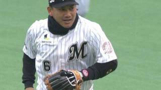 井口、意地のファインプレー！　 3月28日 ロッテ-日本ハム