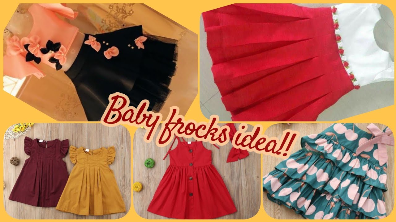 How to design Baby girls frok at home !! Idea to design beautiful frock ...