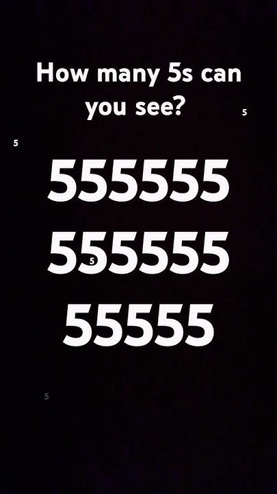How Many 5s Do You See YouTube how-many-5s-do-you-see-youtube