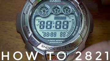 Casio 2821 Module | G-Shock watch functions demo, test screen & set-up