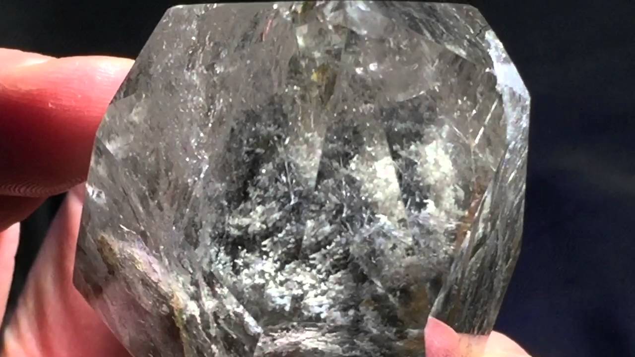 Silver rutilated Quartz Crystal, 236 grams