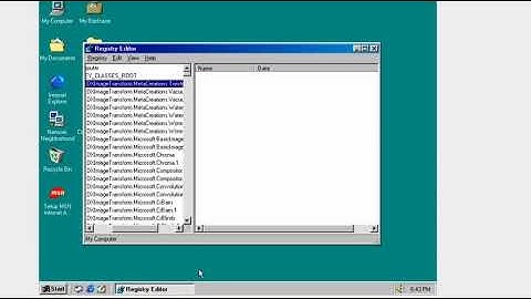 What happens when you delete HKEY_CLASSES_ROOT on Windows 98