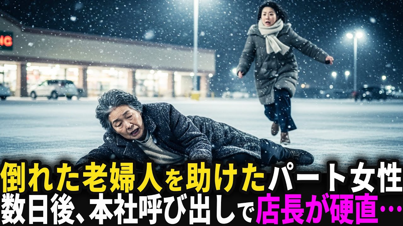 真冬の店で老婦人を救ったパート女性。数日後、本社から“呼び出されたのは店長”で…