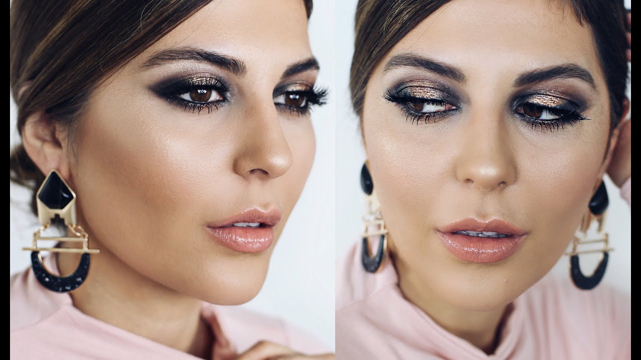 Gold Smokey Eye Makeup Tutorial GRWM NYFW YouTube