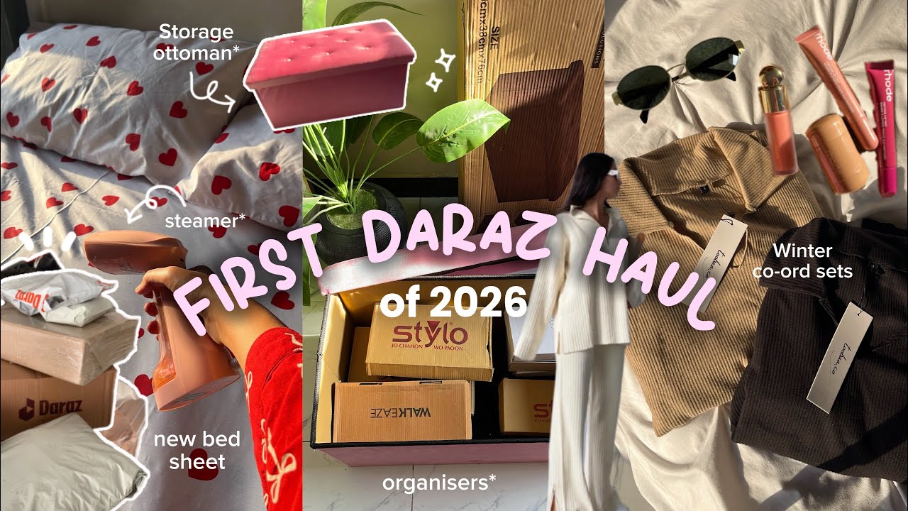 first daraz haul of 2026 📦 | co ord set, organisers, bedsheet