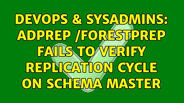 DevOps & SysAdmins: ADPREP /forestprep fails to verify replication cycle on schema master