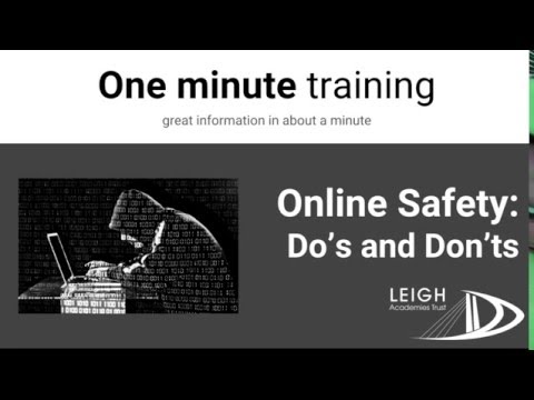 Video: Göra och inte göra för att vara säker på nätet?