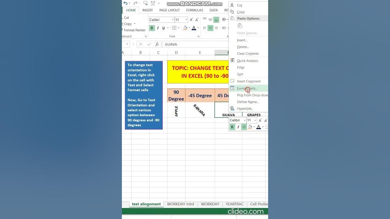 how-to-change-text-orientation-in-excel-shorts-youtube