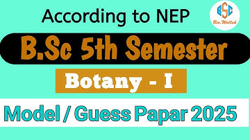Botany Guess Paper B.Sc 5th Sem 2025 | Guess Paper Botany Bsc 5th Sem 2025 | #university #exam #sem