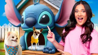 FIZ UMA CASA DO STITCH PARA OS MEUS CACHORROS