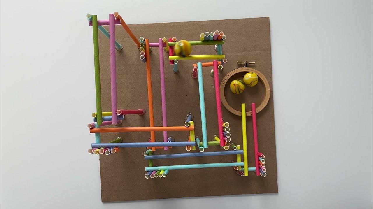 Straw Roller Coaster Demonstration DIY project for kids! YouTube