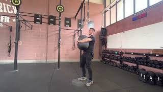 Bear hug hold. (Sand bag or d-ball)