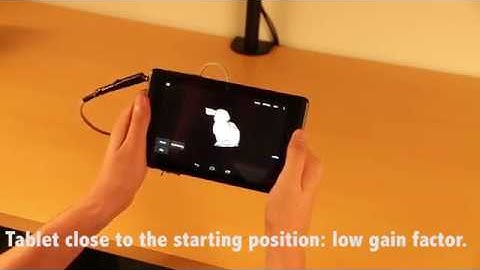 Pressure-Based Gain Factor Control for Mobile 3D Interaction using Locally-Coupled Devices