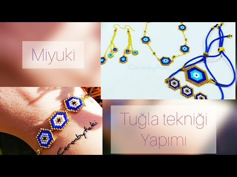 Miyuki tuğla tekniği yapımı / Miyuki tuğla tekniği bileklik yapımı