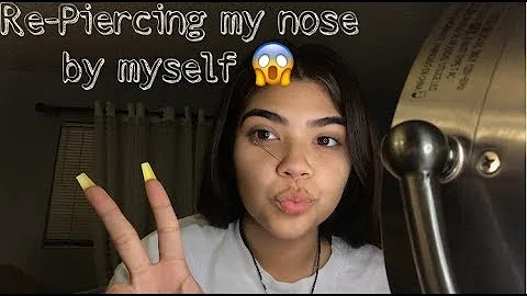 Re-piercing my nose by myself😱