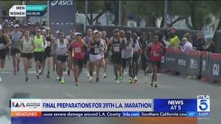 Final preparations underway for the 39th L.A. Marathon