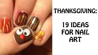 19 ideas for Thanksgiving Nail Art