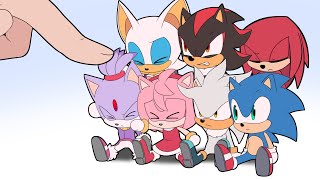 Chibi Sonic and friends VS Finger Resimi