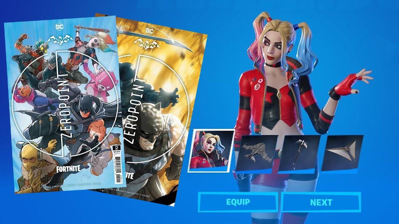 Como Conseguir Los Comics De Fortnite Punto Cero Codigo De La Skin Harley Quinn Youtube