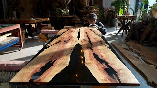 The process of making an amazing resin table. Resin table expert in Korea