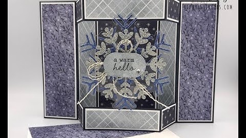 Stampin Up//Peaceful Garden DSP//Snowy Delights//Open Bay Window//Fun Fold Card//Sep-Dec 2025 Mini