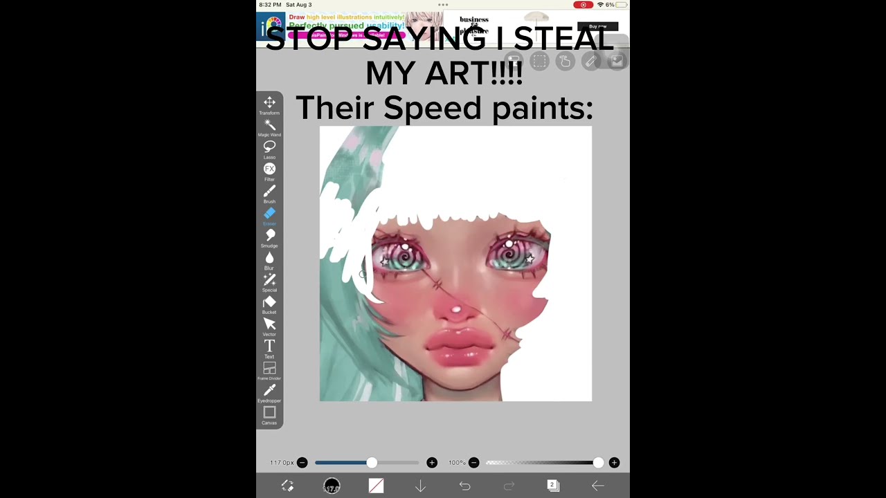 I DONT STEAL MY ART YALL Shorts Speedpaint Jellyart Viralvideo