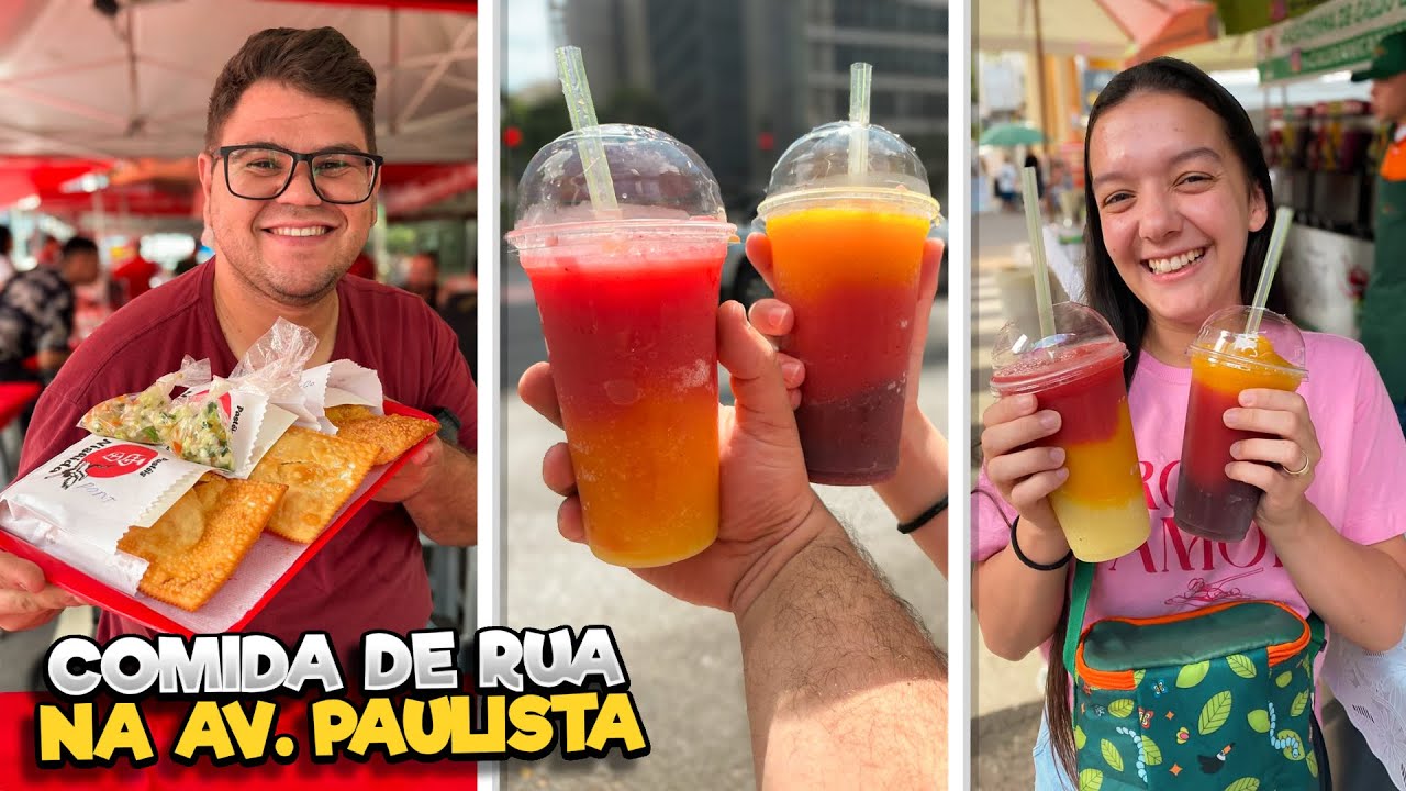 RASPADINHA DE CALDO DE CANA E PASTEL NA AVENIDA PAULISTA