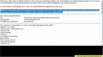 How To install Redis On Opensuse Leap 42.3
