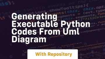 Generating executable python codes from uml diagram