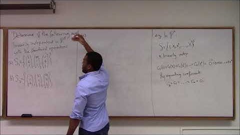 Math 346 Lecture 17 - Linear Independence and Bases