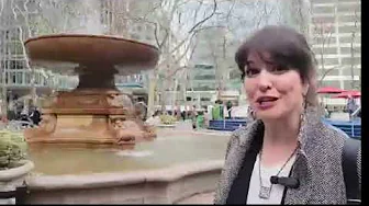 Josephine Shaw Lowell & the fountain in Bryant Park