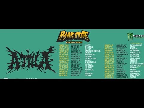 Attila are set to tour with Suicide Silence, Volumes and more on RAGE Fest..!