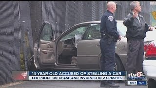 Officials: Boy, 14, led police on chase in stolen car
