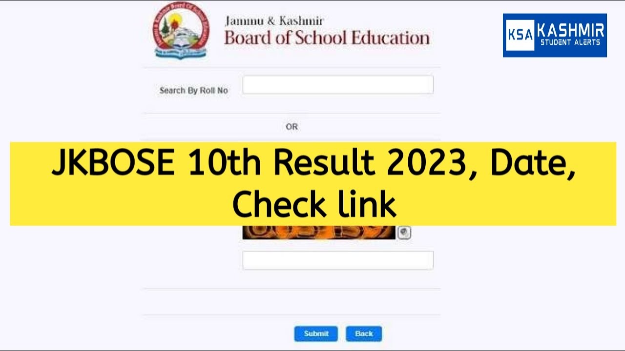 JKBOSE Class 10th result latest update YouTube