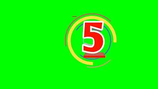 Copyright free green screen timer   10 seconds countdown timer with sound effect green screen