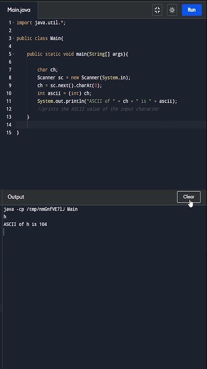 Java Program to Find ASCII Value of a character | #shorts #java # ...