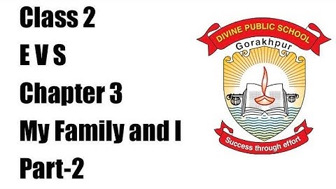 Class 2 EVS Chapter 3- My Family and I Part-2
