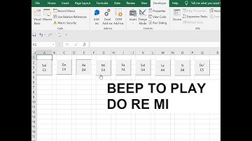 Microsoft Excel. How to use BEEP to play DO RE MI. VBA. Source Code Available.