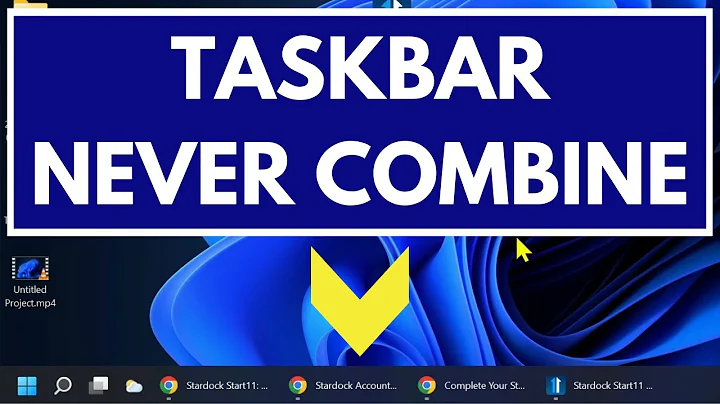 Windows 11 Taskbar - How to Set Taskbar Icons to Never Combine in Windows 11 - No More Grouping Icon