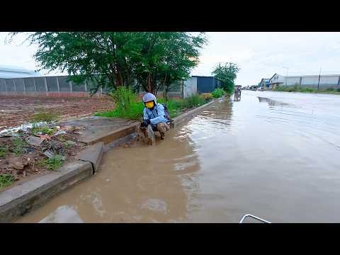 Giant Storm Drain Blockage Removed Satisfying Cleanup
